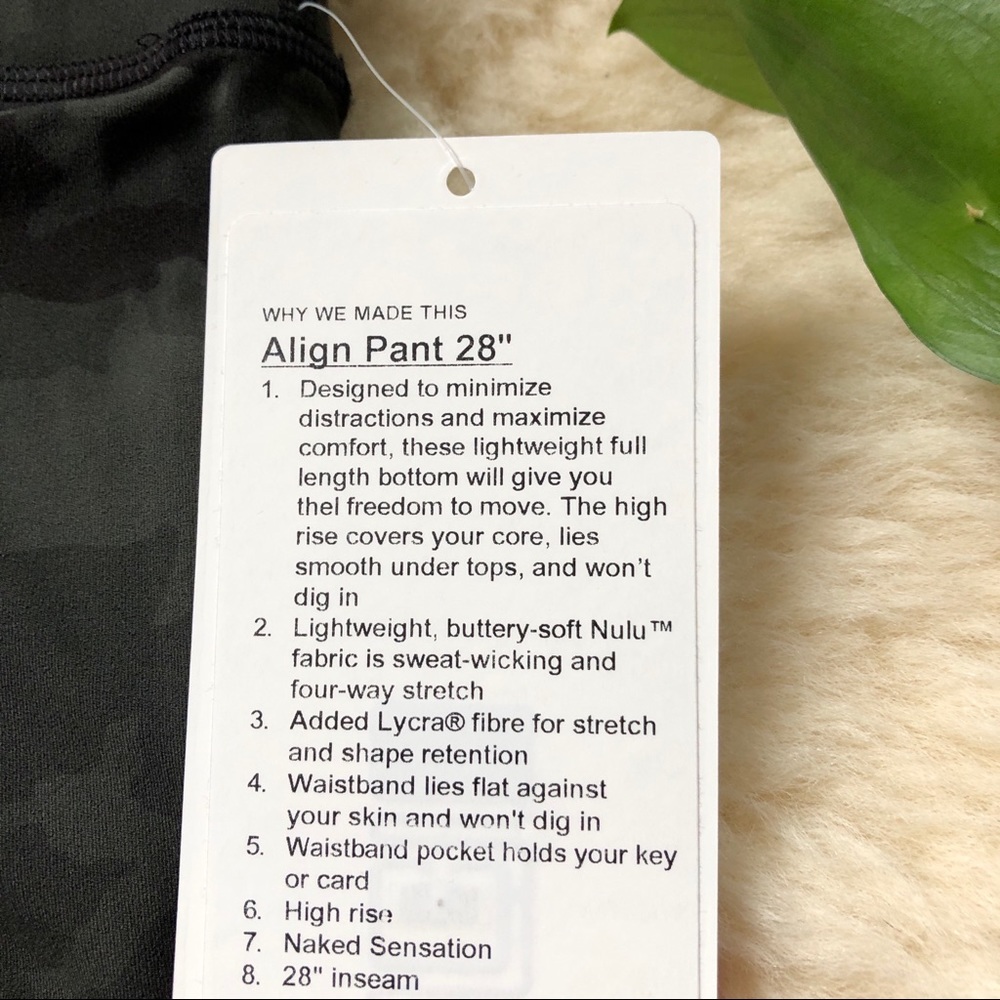 NWT💕Lululemon Align HR Pant Incognito Gator Camo - Picture 5 of 7
